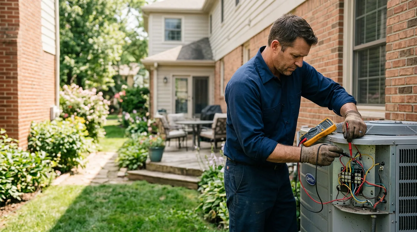 HVAC technician working near Peebles, OH